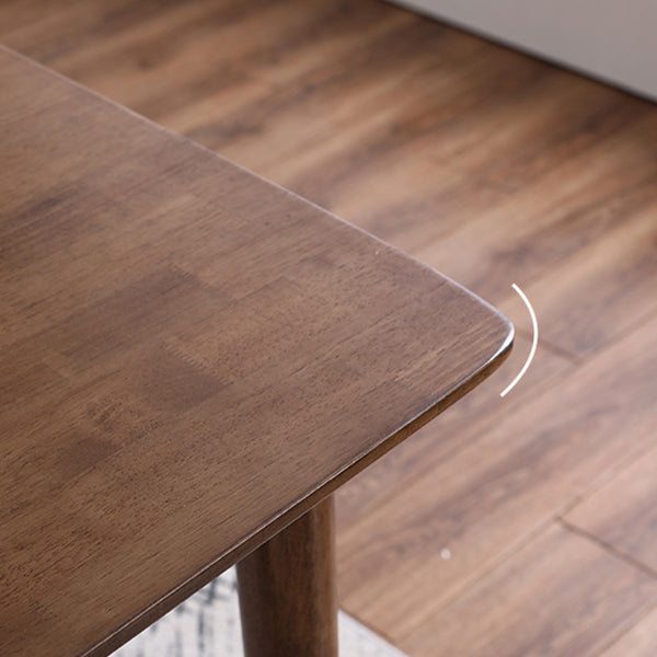 Rectangle Rubber Wood Table Modern Dining Table in Walnut with 4 Legs for Restaurant Clearhalo ' dining_table' 'Dining Tables & Seating' 'Dining Tables' 'furn' 'furn_dining_table' 'Furniture' 'furniture_dining_table' 'Kitchen & Dining Furniture' 'kitchen&dining_furn' 'kitchen' 'kitchen_dining_table' 3875595