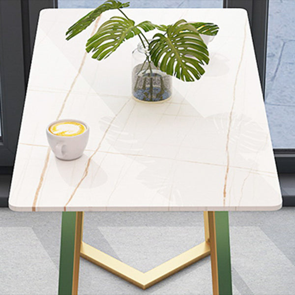 Traditional Luxury Dining Room Table Sintered Stone Table with Gold Metal Base Clearhalo ' dining_table' 'Dining Tables & Seating' 'Dining Tables' 'furn' 'furn_dining_table' 'Furniture' 'furniture_dining_table' 'Kitchen & Dining Furniture' 'kitchen&dining_furn' 'kitchen' 'kitchen_dining_table' 3875628