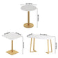 Traditional Luxury Dining Room Table Sintered Stone Table with Gold Metal Base Clearhalo ' dining_table' 'Dining Tables & Seating' 'Dining Tables' 'furn' 'furn_dining_table' 'Furniture' 'furniture_dining_table' 'Kitchen & Dining Furniture' 'kitchen&dining_furn' 'kitchen' 'kitchen_dining_table' 3875632