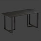 Industrial Dining Table Sintered Stone Table with Double Pedestal for Dining Room Black Without Chairs Clearhalo ' dining_table' 'Dining Tables & Seating' 'Dining Tables' 'furn' 'furn_dining_table' 'Furniture' 'furniture_dining_table' 'Kitchen & Dining Furniture' 'kitchen&dining_furn' 'kitchen' 'kitchen_dining_table' 3875650