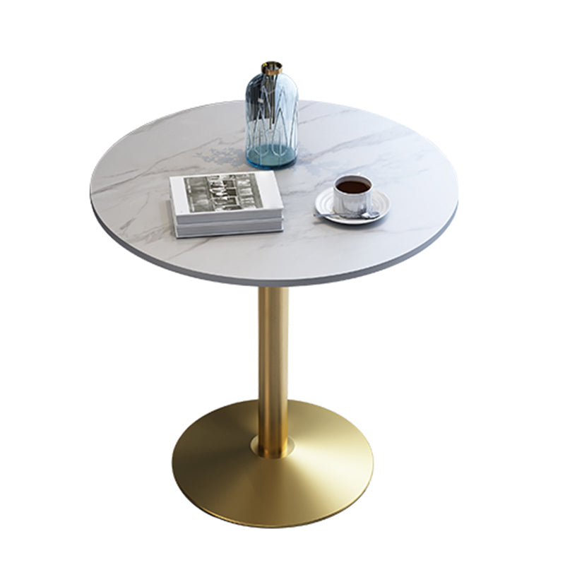 Traditional Luxury Round Dining Room Table Sintered Stone Table with Pedestal Base White Gold Clearhalo ' dining_table' 'Dining Tables & Seating' 'Dining Tables' 'furn' 'furn_dining_table' 'Furniture' 'furniture_dining_table' 'Kitchen & Dining Furniture' 'kitchen&dining_furn' 'kitchen' 'kitchen_dining_table' 3875660