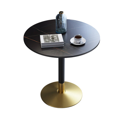 Traditional Luxury Round Dining Room Table Sintered Stone Table with Pedestal Base Black Black Gold Clearhalo ' dining_table' 'Dining Tables & Seating' 'Dining Tables' 'furn' 'furn_dining_table' 'Furniture' 'furniture_dining_table' 'Kitchen & Dining Furniture' 'kitchen&dining_furn' 'kitchen' 'kitchen_dining_table' 3875665