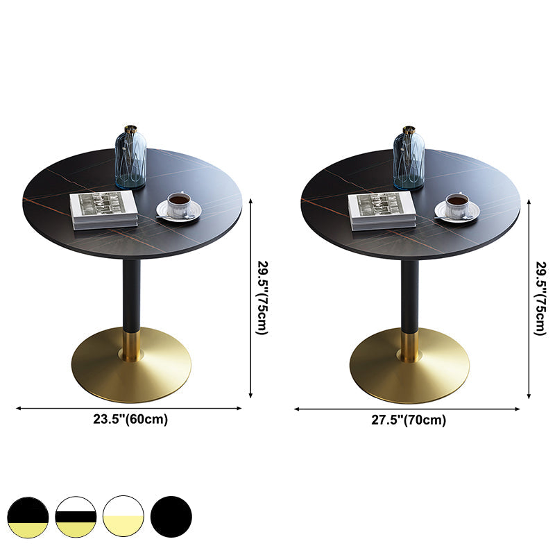 Traditional Luxury Round Dining Room Table Sintered Stone Table with Pedestal Base Clearhalo ' dining_table' 'Dining Tables & Seating' 'Dining Tables' 'furn' 'furn_dining_table' 'Furniture' 'furniture_dining_table' 'Kitchen & Dining Furniture' 'kitchen&dining_furn' 'kitchen' 'kitchen_dining_table' 3875670