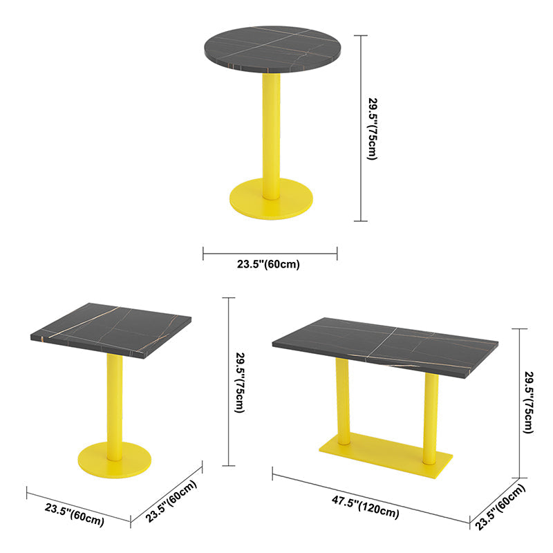Industrial Style Dining Room Collection Stone Dinette Table for Dining Room Clearhalo ' dining_table' 'Dining Tables & Seating' 'Dining Tables' 'furn' 'furn_dining_table' 'Furniture' 'furniture_dining_table' 'Kitchen & Dining Furniture' 'kitchen&dining_furn' 'kitchen' 'kitchen_dining_table' 3875690