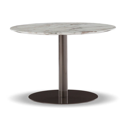 Metal Traditional Luxury Round Table Sintered Stone Table with Pedestal Base Without Chairs Clearhalo ' dining_table' 'Dining Tables & Seating' 'Dining Tables' 'furn' 'furn_dining_table' 'Furniture' 'furniture_dining_table' 'Kitchen & Dining Furniture' 'kitchen&dining_furn' 'kitchen' 'kitchen_dining_table' 3875695