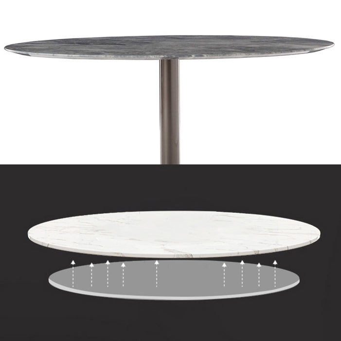 Metal Traditional Luxury Round Table Sintered Stone Table with Pedestal Base Clearhalo ' dining_table' 'Dining Tables & Seating' 'Dining Tables' 'furn' 'furn_dining_table' 'Furniture' 'furniture_dining_table' 'Kitchen & Dining Furniture' 'kitchen&dining_furn' 'kitchen' 'kitchen_dining_table' 3875696