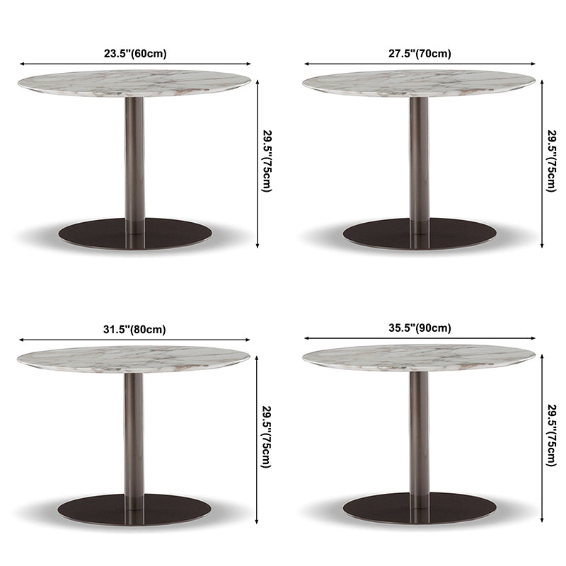 Metal Traditional Luxury Round Table Sintered Stone Table with Pedestal Base Clearhalo ' dining_table' 'Dining Tables & Seating' 'Dining Tables' 'furn' 'furn_dining_table' 'Furniture' 'furniture_dining_table' 'Kitchen & Dining Furniture' 'kitchen&dining_furn' 'kitchen' 'kitchen_dining_table' 3875700
