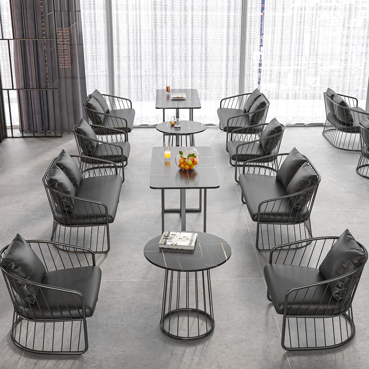 Stone Dining Room Collection Industrial Style Dining Site Table for Dining Room Clearhalo ' dining_table' 'Dining Tables & Seating' 'Dining Tables' 'furn' 'furn_dining_table' 'Furniture' 'furniture_dining_table' 'Kitchen & Dining Furniture' 'kitchen&dining_furn' 'kitchen' 'kitchen_dining_table' 3875708