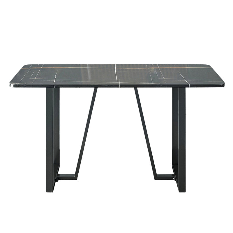 Stone Dining Room Collection Industrial Style Dining Site Table for Dining Room 47.2"L x 23.6"W x 28.7"H Without Chairs Clearhalo ' dining_table' 'Dining Tables & Seating' 'Dining Tables' 'furn' 'furn_dining_table' 'Furniture' 'furniture_dining_table' 'Kitchen & Dining Furniture' 'kitchen&dining_furn' 'kitchen' 'kitchen_dining_table' 3875709