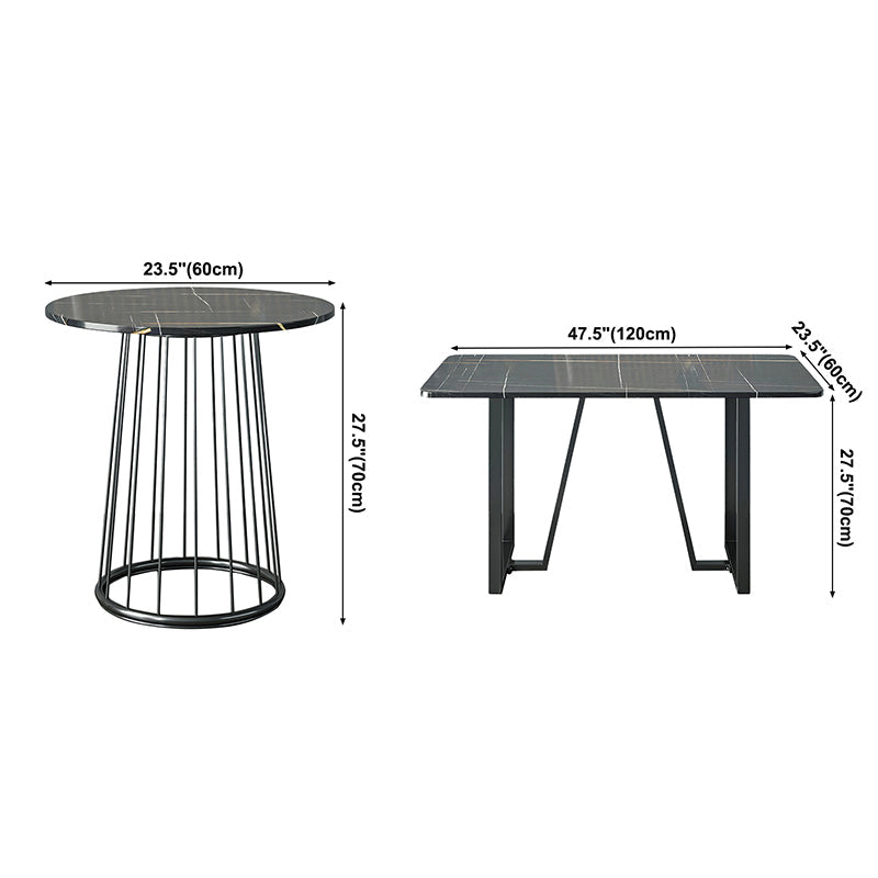 Stone Dining Room Collection Industrial Style Dining Site Table for Dining Room Clearhalo ' dining_table' 'Dining Tables & Seating' 'Dining Tables' 'furn' 'furn_dining_table' 'Furniture' 'furniture_dining_table' 'Kitchen & Dining Furniture' 'kitchen&dining_furn' 'kitchen' 'kitchen_dining_table' 3875714