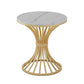 Round Pedestal Glam Dining Table Two-Color Fixed Table of Sintered Stone White Without Chairs Clearhalo ' dining_table' 'Dining Tables & Seating' 'Dining Tables' 'furn' 'furn_dining_table' 'Furniture' 'furniture_dining_table' 'Kitchen & Dining Furniture' 'kitchen&dining_furn' 'kitchen' 'kitchen_dining_table' 3875732