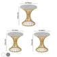 Round Pedestal Glam Dining Table Two-Color Fixed Table of Sintered Stone Clearhalo ' dining_table' 'Dining Tables & Seating' 'Dining Tables' 'furn' 'furn_dining_table' 'Furniture' 'furniture_dining_table' 'Kitchen & Dining Furniture' 'kitchen&dining_furn' 'kitchen' 'kitchen_dining_table' 3875741