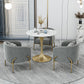 Traditional Luxury Round Dining Site Table Stone Home Furniture with Tulip Base Clearhalo ' dining_table' 'Dining Tables & Seating' 'Dining Tables' 'furn' 'furn_dining_table' 'Furniture' 'furniture_dining_table' 'Kitchen & Dining Furniture' 'kitchen&dining_furn' 'kitchen' 'kitchen_dining_table' 3875756