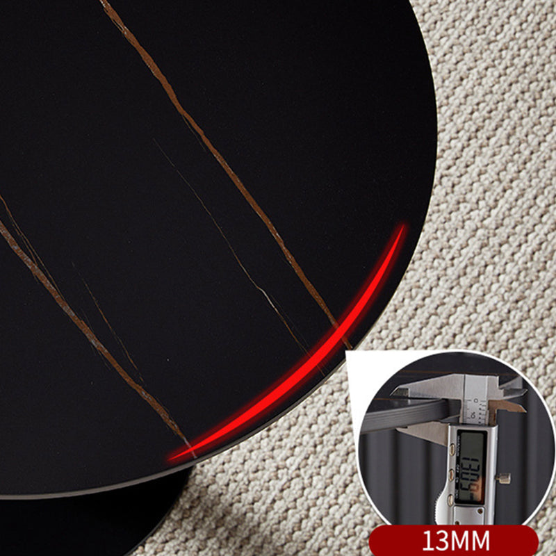 Round Tulip Base Modern Dining Table Two-Color Fixed Table with Sintered Stone Clearhalo ' dining_table' 'Dining Tables & Seating' 'Dining Tables' 'furn' 'furn_dining_table' 'Furniture' 'furniture_dining_table' 'Kitchen & Dining Furniture' 'kitchen&dining_furn' 'kitchen' 'kitchen_dining_table' 3875764