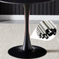 Round Tulip Base Modern Dining Table Two-Color Fixed Table with Sintered Stone Clearhalo ' dining_table' 'Dining Tables & Seating' 'Dining Tables' 'furn' 'furn_dining_table' 'Furniture' 'furniture_dining_table' 'Kitchen & Dining Furniture' 'kitchen&dining_furn' 'kitchen' 'kitchen_dining_table' 3875765