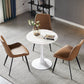 Round Tulip Base Modern Dining Table Two-Color Fixed Table with Sintered Stone Clearhalo ' dining_table' 'Dining Tables & Seating' 'Dining Tables' 'furn' 'furn_dining_table' 'Furniture' 'furniture_dining_table' 'Kitchen & Dining Furniture' 'kitchen&dining_furn' 'kitchen' 'kitchen_dining_table' 3875766