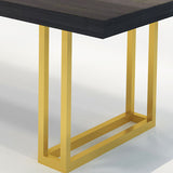 Traditional Luxury Rectangle Dining Table Pine Solid Wood Dinner Room Table with Sled Base Clearhalo ' dining_table' 'Dining Tables & Seating' 'Dining Tables' 'furn' 'furn_dining_table' 'Furniture' 'furniture_dining_table' 'Kitchen & Dining Furniture' 'kitchen&dining_furn' 'kitchen' 'kitchen_dining_table' 3875799