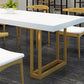 Traditional Luxury Rectangle Dining Table Pine Solid Wood Dinner Room Table with Sled Base Clearhalo ' dining_table' 'Dining Tables & Seating' 'Dining Tables' 'furn' 'furn_dining_table' 'Furniture' 'furniture_dining_table' 'Kitchen & Dining Furniture' 'kitchen&dining_furn' 'kitchen' 'kitchen_dining_table' 3875801