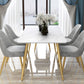 Metal Traditional Luxury Rectangle Table Sintered Stone Dining Table with 4 Legs Clearhalo ' dining_table' 'Dining Tables & Seating' 'Dining Tables' 'furn' 'furn_dining_table' 'Furniture' 'furniture_dining_table' 'Kitchen & Dining Furniture' 'kitchen&dining_furn' 'kitchen' 'kitchen_dining_table' 3875809