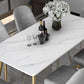 Metal Traditional Luxury Rectangle Table Sintered Stone Dining Table with 4 Legs Clearhalo ' dining_table' 'Dining Tables & Seating' 'Dining Tables' 'furn' 'furn_dining_table' 'Furniture' 'furniture_dining_table' 'Kitchen & Dining Furniture' 'kitchen&dining_furn' 'kitchen' 'kitchen_dining_table' 3875812