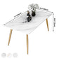 Metal Traditional Luxury Rectangle Table Sintered Stone Dining Table with 4 Legs Clearhalo ' dining_table' 'Dining Tables & Seating' 'Dining Tables' 'furn' 'furn_dining_table' 'Furniture' 'furniture_dining_table' 'Kitchen & Dining Furniture' 'kitchen&dining_furn' 'kitchen' 'kitchen_dining_table' 3875817