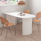 Metal Contemporary White Dining Table Sintered Stone Dining Table for Kitchen and Dining Room Clearhalo ' dining_table' 'Dining Tables & Seating' 'Dining Tables' 'furn' 'furn_dining_table' 'Furniture' 'furniture_dining_table' 'Kitchen & Dining Furniture' 'kitchen&dining_furn' 'kitchen' 'kitchen_dining_table' 3875819