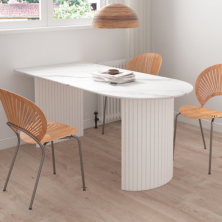 Metal Contemporary White Dining Table Sintered Stone Dining Table for Kitchen and Dining Room Clearhalo ' dining_table' 'Dining Tables & Seating' 'Dining Tables' 'furn' 'furn_dining_table' 'Furniture' 'furniture_dining_table' 'Kitchen & Dining Furniture' 'kitchen&dining_furn' 'kitchen' 'kitchen_dining_table' 3875819