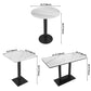 Industrial Dining Table White Sintered Stone Table with Black Metal Base for Dining Room Clearhalo ' dining_table' 'Dining Tables & Seating' 'Dining Tables' 'furn' 'furn_dining_table' 'Furniture' 'furniture_dining_table' 'Kitchen & Dining Furniture' 'kitchen&dining_furn' 'kitchen' 'kitchen_dining_table' 3875882