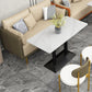 Industrial Dining Table White Sintered Stone Table with Black Metal Base for Dining Room Clearhalo ' dining_table' 'Dining Tables & Seating' 'Dining Tables' 'furn' 'furn_dining_table' 'Furniture' 'furniture_dining_table' 'Kitchen & Dining Furniture' 'kitchen&dining_furn' 'kitchen' 'kitchen_dining_table' 3875883