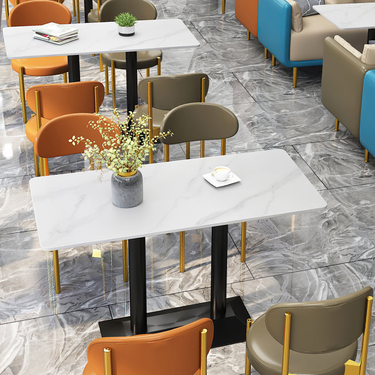 Industrial Dining Table White Sintered Stone Table with Black Metal Base for Dining Room Clearhalo ' dining_table' 'Dining Tables & Seating' 'Dining Tables' 'furn' 'furn_dining_table' 'Furniture' 'furniture_dining_table' 'Kitchen & Dining Furniture' 'kitchen&dining_furn' 'kitchen' 'kitchen_dining_table' 3875884