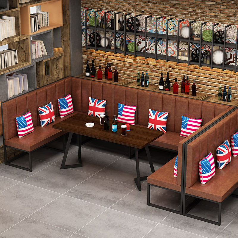 Industrial Dining Room Table Solid Wood Table with Black Double Pedestal Clearhalo ' dining_table' 'Dining Tables & Seating' 'Dining Tables' 'furn' 'furn_dining_table' 'Furniture' 'furniture_dining_table' 'Kitchen & Dining Furniture' 'kitchen&dining_furn' 'kitchen' 'kitchen_dining_table' 3875885