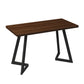 Industrial Dining Room Table Solid Wood Table with Black Double Pedestal Without Chairs Clearhalo ' dining_table' 'Dining Tables & Seating' 'Dining Tables' 'furn' 'furn_dining_table' 'Furniture' 'furniture_dining_table' 'Kitchen & Dining Furniture' 'kitchen&dining_furn' 'kitchen' 'kitchen_dining_table' 3875890