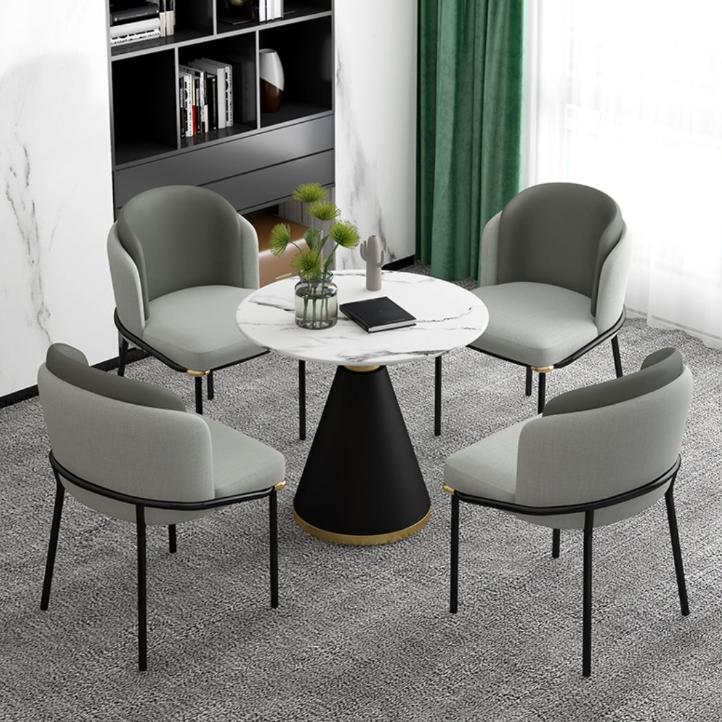 Metal Traditional Luxury Round Indoor Table Sintered Stone Table for Kitchen Clearhalo ' dining_table' 'Dining Tables & Seating' 'Dining Tables' 'furn' 'furn_dining_table' 'Furniture' 'furniture_dining_table' 'Kitchen & Dining Furniture' 'kitchen&dining_furn' 'kitchen' 'kitchen_dining_table' 3875901