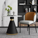 Metal Traditional Luxury Round Indoor Table Sintered Stone Table for Kitchen Clearhalo ' dining_table' 'Dining Tables & Seating' 'Dining Tables' 'furn' 'furn_dining_table' 'Furniture' 'furniture_dining_table' 'Kitchen & Dining Furniture' 'kitchen&dining_furn' 'kitchen' 'kitchen_dining_table' 3875904