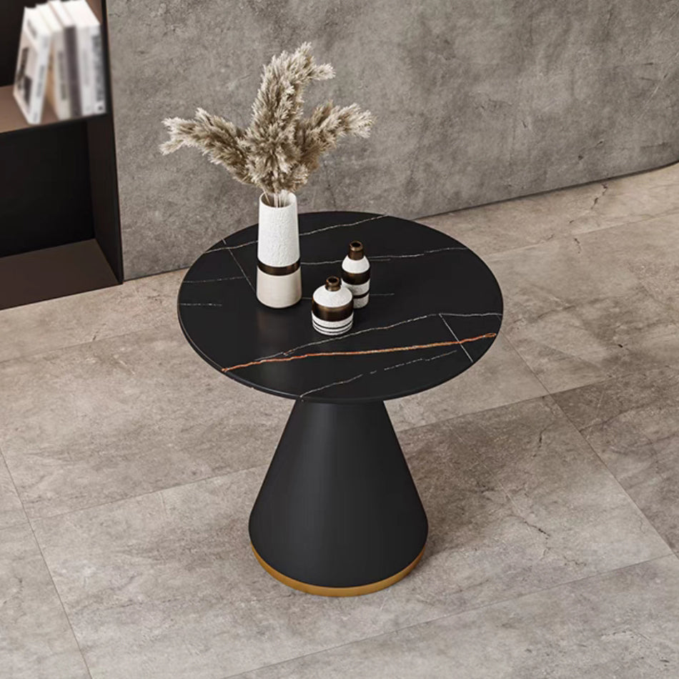 Metal Traditional Luxury Round Indoor Table Sintered Stone Table for Kitchen Clearhalo ' dining_table' 'Dining Tables & Seating' 'Dining Tables' 'furn' 'furn_dining_table' 'Furniture' 'furniture_dining_table' 'Kitchen & Dining Furniture' 'kitchen&dining_furn' 'kitchen' 'kitchen_dining_table' 3875905