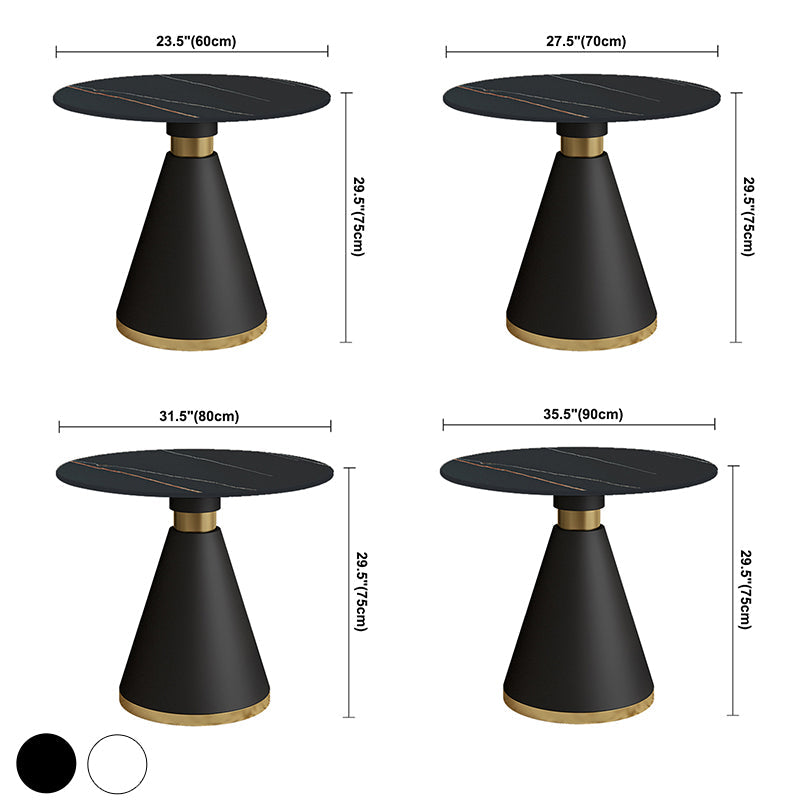 Metal Traditional Luxury Round Indoor Table Sintered Stone Table for Kitchen Clearhalo ' dining_table' 'Dining Tables & Seating' 'Dining Tables' 'furn' 'furn_dining_table' 'Furniture' 'furniture_dining_table' 'Kitchen & Dining Furniture' 'kitchen&dining_furn' 'kitchen' 'kitchen_dining_table' 3875910
