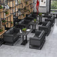 Industrial Style Sintered Stone Dinner Room Kitchen Table Black Table with Black Frame Clearhalo ' dining_table' 'Dining Tables & Seating' 'Dining Tables' 'furn' 'furn_dining_table' 'Furniture' 'furniture_dining_table' 'Kitchen & Dining Furniture' 'kitchen&dining_furn' 'kitchen' 'kitchen_dining_table' 3875914