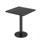 Industrial Style Sintered Stone Dinner Room Kitchen Table Black Table with Black Frame Square 23.6"L x 23.6"W x 29.5"H Without Chairs Clearhalo ' dining_table' 'Dining Tables & Seating' 'Dining Tables' 'furn' 'furn_dining_table' 'Furniture' 'furniture_dining_table' 'Kitchen & Dining Furniture' 'kitchen&dining_furn' 'kitchen' 'kitchen_dining_table' 3875916