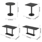 Industrial Style Sintered Stone Dinner Room Kitchen Table Black Table with Black Frame Clearhalo ' dining_table' 'Dining Tables & Seating' 'Dining Tables' 'furn' 'furn_dining_table' 'Furniture' 'furniture_dining_table' 'Kitchen & Dining Furniture' 'kitchen&dining_furn' 'kitchen' 'kitchen_dining_table' 3875919