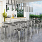 Industrial Sintered Stone Dinner Room Kitchen Table Black Table with Grey Frame for Dining Room Clearhalo ' dining_table' 'Dining Tables & Seating' 'Dining Tables' 'furn' 'furn_dining_table' 'Furniture' 'furniture_dining_table' 'Kitchen & Dining Furniture' 'kitchen&dining_furn' 'kitchen' 'kitchen_dining_table' 3875955