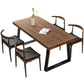 Simple Solid Wood Kitchen Dining Table Brown Rectangle Shape Dining Table with Double Pedestal Base Clearhalo ' dining_table' 'Dining Tables & Seating' 'Dining Tables' 'furn' 'furn_dining_table' 'Furniture' 'furniture_dining_table' 'Kitchen & Dining Furniture' 'kitchen&dining_furn' 'kitchen' 'kitchen_dining_table' 3875966