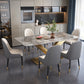 Traditional Luxury Rectangle Dining Site Table Stone Dining Room Dinette Table Gray Without Chairs Clearhalo ' dining_table' 'Dining Tables & Seating' 'Dining Tables' 'furn' 'furn_dining_table' 'Furniture' 'furniture_dining_table' 'Kitchen & Dining Furniture' 'kitchen&dining_furn' 'kitchen' 'kitchen_dining_table' 3875970