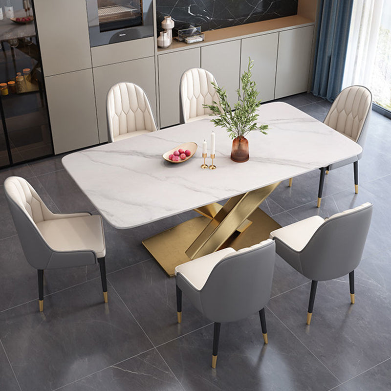 Traditional Luxury Rectangle Dining Site Table Stone Dining Room Dinette Table Clearhalo ' dining_table' 'Dining Tables & Seating' 'Dining Tables' 'furn' 'furn_dining_table' 'Furniture' 'furniture_dining_table' 'Kitchen & Dining Furniture' 'kitchen&dining_furn' 'kitchen' 'kitchen_dining_table' 3875971