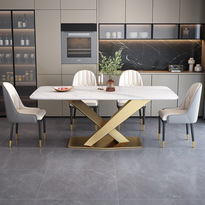 Traditional Luxury Rectangle Dining Site Table Stone Dining Room Dinette Table Clearhalo ' dining_table' 'Dining Tables & Seating' 'Dining Tables' 'furn' 'furn_dining_table' 'Furniture' 'furniture_dining_table' 'Kitchen & Dining Furniture' 'kitchen&dining_furn' 'kitchen' 'kitchen_dining_table' 3875973