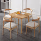 Square Wood Color Dining Table Industrial Solid Rubberwood 4 Legs Table for Dining Room Clearhalo ' dining_table' 'Dining Tables & Seating' 'Dining Tables' 'furn' 'furn_dining_table' 'Furniture' 'furniture_dining_table' 'Kitchen & Dining Furniture' 'kitchen&dining_furn' 'kitchen' 'kitchen_dining_table' 3875986