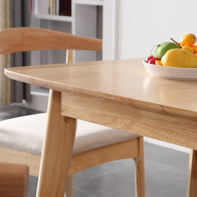 Square Wood Color Dining Table Industrial Solid Rubberwood 4 Legs Table for Dining Room Clearhalo ' dining_table' 'Dining Tables & Seating' 'Dining Tables' 'furn' 'furn_dining_table' 'Furniture' 'furniture_dining_table' 'Kitchen & Dining Furniture' 'kitchen&dining_furn' 'kitchen' 'kitchen_dining_table' 3875991