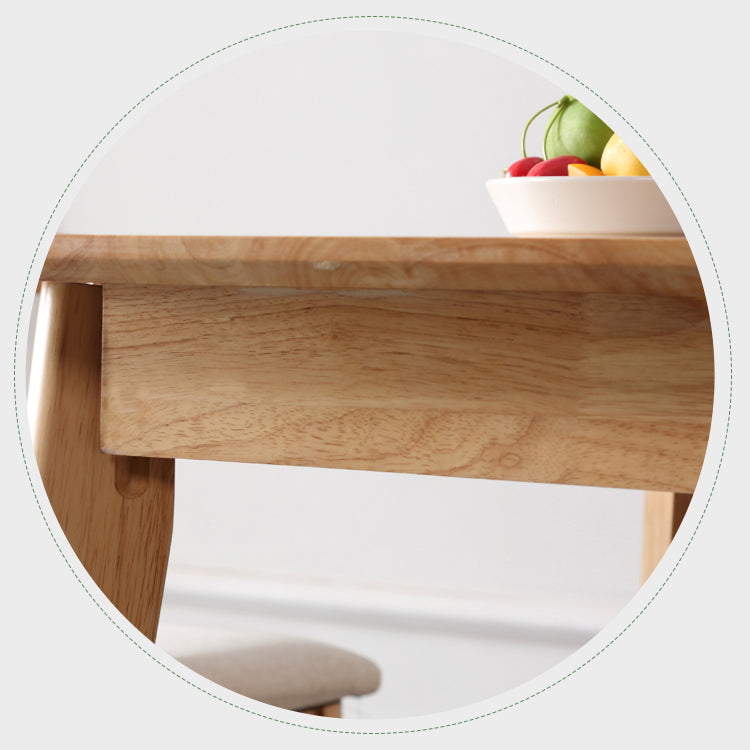 Square Wood Color Dining Table Industrial Solid Rubberwood 4 Legs Table for Dining Room Clearhalo ' dining_table' 'Dining Tables & Seating' 'Dining Tables' 'furn' 'furn_dining_table' 'Furniture' 'furniture_dining_table' 'Kitchen & Dining Furniture' 'kitchen&dining_furn' 'kitchen' 'kitchen_dining_table' 3875992