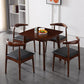 Square Wood Color Dining Table Industrial Solid Rubberwood 4 Legs Table for Dining Room Clearhalo ' dining_table' 'Dining Tables & Seating' 'Dining Tables' 'furn' 'furn_dining_table' 'Furniture' 'furniture_dining_table' 'Kitchen & Dining Furniture' 'kitchen&dining_furn' 'kitchen' 'kitchen_dining_table' 3875995