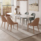 Metal Modern Double Pedestal Dining Table Sintered Stone Top Table for Dining Room and Kitchen Clearhalo ' dining_table' 'Dining Tables & Seating' 'Dining Tables' 'furn' 'furn_dining_table' 'Furniture' 'furniture_dining_table' 'Kitchen & Dining Furniture' 'kitchen&dining_furn' 'kitchen' 'kitchen_dining_table' 3876000