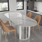 Metal Modern Double Pedestal Dining Table Sintered Stone Top Table for Dining Room and Kitchen Clearhalo ' dining_table' 'Dining Tables & Seating' 'Dining Tables' 'furn' 'furn_dining_table' 'Furniture' 'furniture_dining_table' 'Kitchen & Dining Furniture' 'kitchen&dining_furn' 'kitchen' 'kitchen_dining_table' 3876003